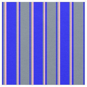 Blau, Schiefergrau und hellrosa Streifen Stoff