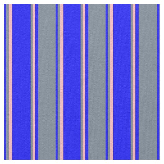 Blau, Schiefergrau und hellrosa Streifen Stoff (Nahaufnahme)