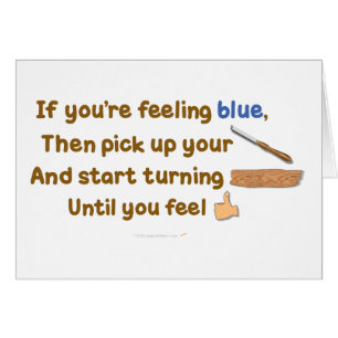 Blau schiefes Woodturning Gedicht