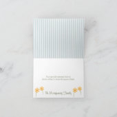 BLAU Schildkröte in Diapers Babydusche Vielen Dank Dankeskarte (Innenseite)