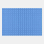 Blau schöne geometrische Gestaltung dekoriert Geschenkpapier Set (Vorderseite 2)