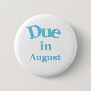 Blau-Schuld im August Button