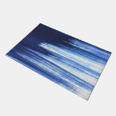 blau-schwarz abstrakt fußmatte (Schrägansicht)