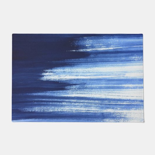 blau-schwarz abstrakt fußmatte (Vorderseite)