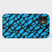 Blau-Schwarz-Abstraktes Bio Skin-Muster Case-Mate iPhone Hülle (Rückseite (Horizontal))