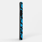 Blau-Schwarz-Abstraktes Bio Skin-Muster Case-Mate iPhone Hülle (Hinten/Rechts)