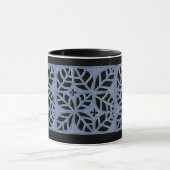 Blau-Schwarz-Blattmuster-Tasse Tasse (Zentrum)
