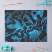 Blau-schwarz-Glitzer-Muster Seidenpapier (Basteln)