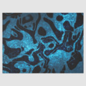 Blau-schwarz-Glitzer-Muster Seidenpapier (Vorderseite)