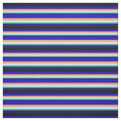 Blau, Schwarz, Grün, Beige und Lachs Stoff (Muster)