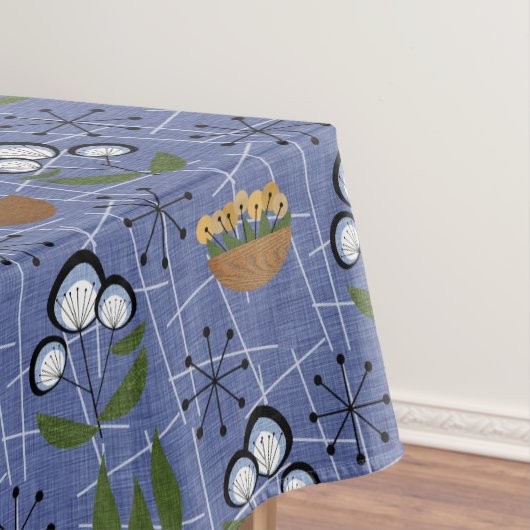 Blau, Schwarz, Hauspflanzen | Moderne Mitte des Ja Tischdecke (Beispiel)