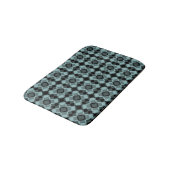 Blau Schwarz Karo-Argyle-Muster Badematte (Schrägansicht)