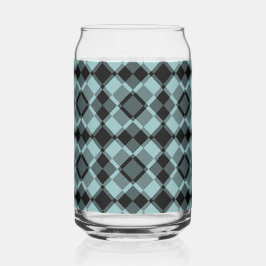 Blau Schwarz Karo Argyle Muster Dosenglas