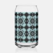 Blau Schwarz Karo Argyle Muster Dosenglas (Links)
