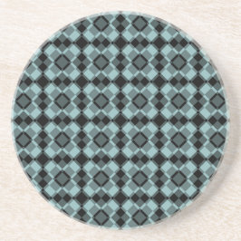 Blau Schwarz Karo-Argyle-Muster Getränkeuntersetzer