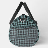 Blau Schwarz Karo Argyle-Muster groß Duffle Bag (Rechts)
