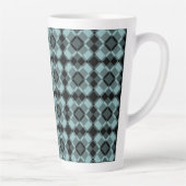 Blau Schwarz Karo Argyle Muster Milchtasse (Rechts)