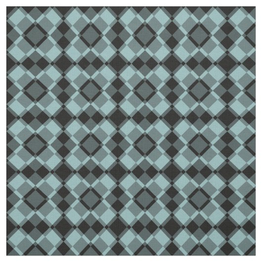 Blau Schwarz Karo Argyle-Muster Stoff (Muster)