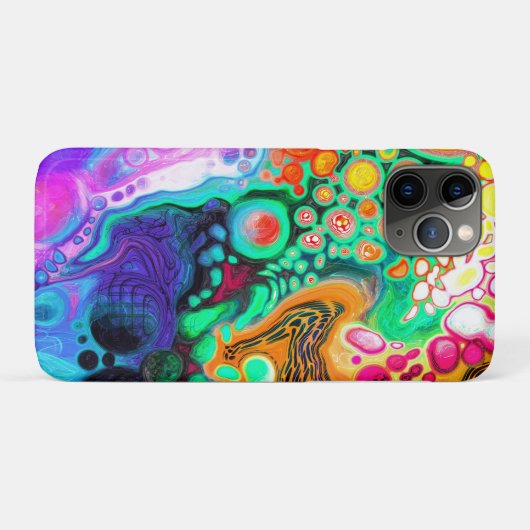 Blau, schwarz, Lila, gelb, farbig Case-Mate iPhone Hülle (Rückseite (Horizontal))