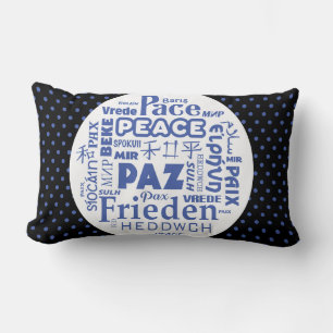 Blau/schwarz Lumbarkissen/Ruhe in mehreren Sprache Lendenkissen