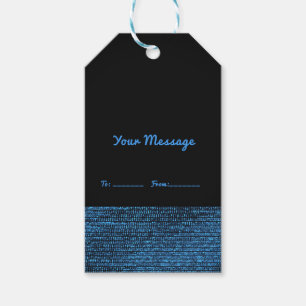 Blau & Schwarz Moderne Glamour Pailletten Elegant Geschenkanhänger