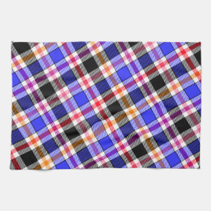Blau Schwarz Multicolor Flanell Kariert Tartan Geschirrtuch