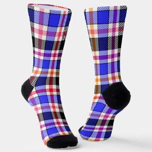 Blau Schwarz Multicolor Flanell Kariert Tartan Socken