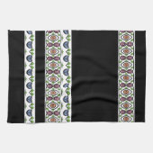 Blau, schwarz, rosa, orange geschirrtuch (Horizontal)