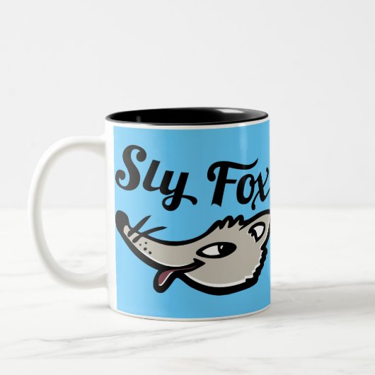 Blau/Schwarz/Tasse für Sly-fox Zweifarbige Tasse (Links)