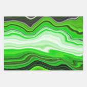 Blau, Schwarz und Grüne Marmorflüssigkeit Kunst Geschenkpapier Set (Vorderseite 2)