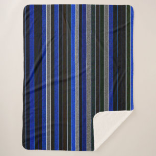 Blau, Schwarz und Kies Sherpadecke