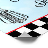 Blau, Schwarz und Rot nur schlagen Es Zeichen Poster (Ecke)