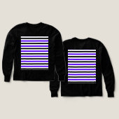 Blau Schwarz und weiß gestreift (Design Vorder- & Rückseite)