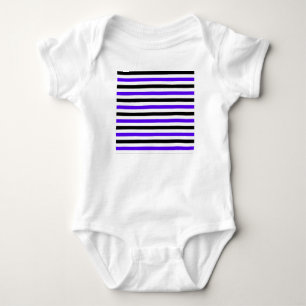 Blau Schwarz und weiß gestreift Baby Strampler