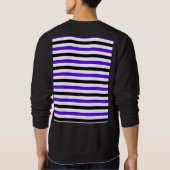 Blau Schwarz und weiß gestreift Sweatshirt (Rückseite)