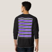 Blau Schwarz und weiß gestreift Sweatshirt (Schwarz voll)