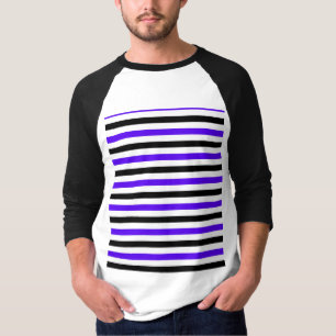 Blau Schwarz und weiß gestreift T-Shirt