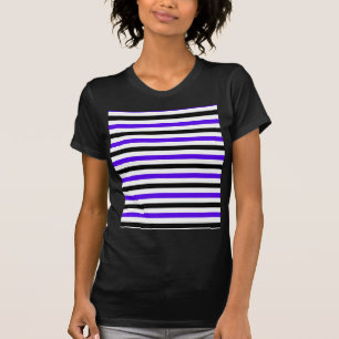 Blau Schwarz und weiß gestreift T-Shirt