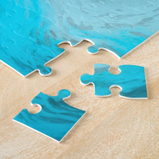 Blau, Schwarz und Weiß-Marmor-Fluid Art Puzzle (Seite)