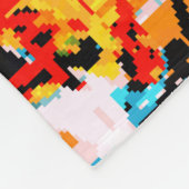 Blau, Schwarz, Weiß, Orange. Hell nahtlos  Fleecedecke (Ecke)