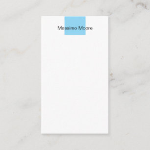 Blau Schwarz Weiß Schlicht Elegant Eigener Name Begleitkarte