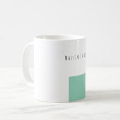 Blau Schwarz Weiß Schlicht Elegant Eigener Name Kaffeetasse (Vorderseite Links)