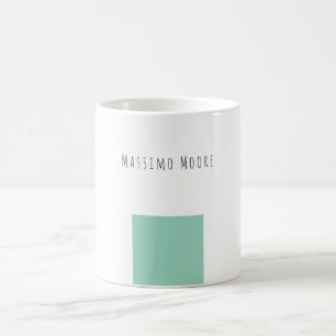 Blau Schwarz Weiß Schlicht Elegant Eigener Name Kaffeetasse