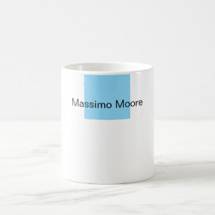 Blau Schwarz Weiß Schlicht Elegant Eigener Name Kaffeetasse