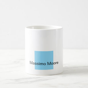 Blau Schwarz Weiß Schlicht Elegant Eigener Name Kaffeetasse