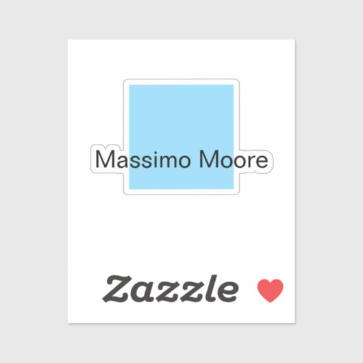 Blau Schwarz Weiß Schlicht Elegant Eigenname Aufkleber (Blatt)