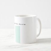 Blau Schwarz Weiß Schlicht Elegant Eigenname Kaffeetasse (VorderseiteRechts)