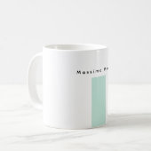 Blau Schwarz Weiß Schlicht Elegant Eigenname Kaffeetasse (Vorderseite Links)