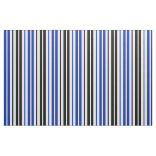 Blau Schwarz Weiß Streifen Muster Design Stoff