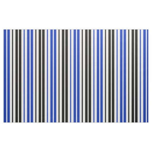 Blau Schwarz Weiß Streifen Muster Design  Stoff (Fat Quarter (45,7 x 55,9 cm))